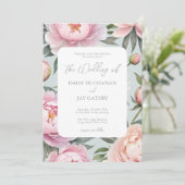 Faire-part de mariage Classy Peony (Debout devant)