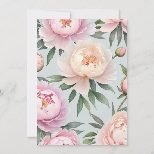 Faire-part de mariage Classy Peony (Dos)