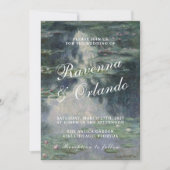 Faire-part de mariage Claude Monet Étang avec des (Devant)