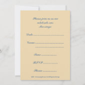 Faire-part de mariage Cloches de mariage dorées (Dos)