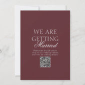 Faire-part de mariage Code QR Broderie d'Argent Vi (Dos)