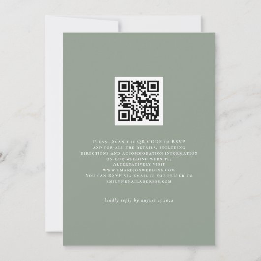 Faire-part de mariage Code QR Floral citrouilles S (Dos)
