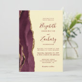 Faire-part de mariage Code QR Jaune Beurre Agate O (Debout devant)