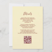 Faire-part de mariage Code QR Jaune Beurre Agate O (Dos)