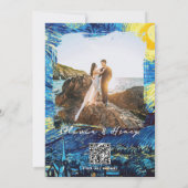 Faire-part de mariage Code QR Photo Nuit Étoilée d (Dos)