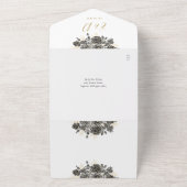 Faire-part de mariage Code QR Roses gothiques en o (Dehors)
