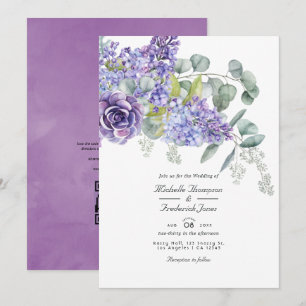 Faire-part de mariage Code QR RSVP Eucalyptus Succ