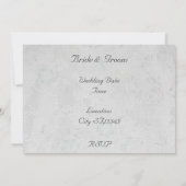 Faire-part de mariage coeur argenté (Dos)