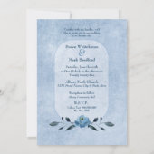 Faire-part de mariage Coeur de bleu Rose (Dos)