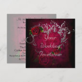 Faire-part de mariage Coeur décoré (Devant / Derrière)