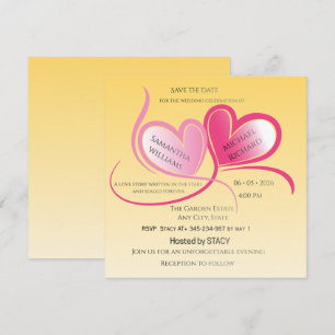 Faire-part de mariage Cœur romantique –