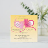 Faire-part de mariage Cœur romantique – (Debout devant)