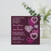 Faire-part de mariage coeurs (Debout devant)