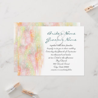 Faire-part de mariage Cœurs aquarelle pastel
