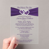 Faire-part de mariage Cœurs d'amour violets (In situ (ordinateur de poche))