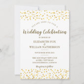 Faire-part de mariage Cœurs Dorés (Devant)