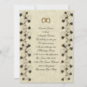 Faire-part de mariage Coeurs ivoiriens frontière