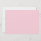 Faire-part de mariage coeurs rose et or (Dos)