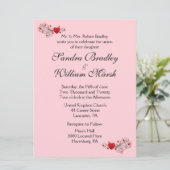 Faire-part de mariage Coeurs roses (Debout devant)