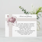 Faire-part de mariage Cœurs roses en spirale (Debout devant)