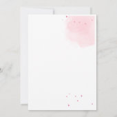 Faire-part de mariage coeurs roses et cupidons (Dos)