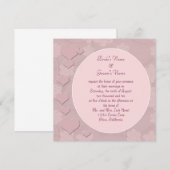 Faire-part de mariage coeurs roses modernes (Devant / Derrière)