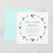 Faire-part de mariage Colibri (Devant / Derrière)