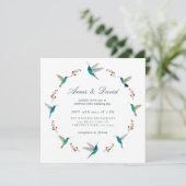 Faire-part de mariage Colibri (Debout devant)