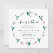 Faire-part de mariage Colibri