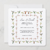 Faire-part de mariage colibri (Devant)