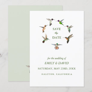 Faire-part de mariage colibri pour annoncer la dat