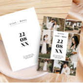 Faire-part de mariage Collage de 6 photos Rustique