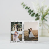 Faire-Part de Mariage Collage de Photos (Debout devant)