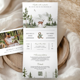 Faire-part de mariage Collage de photos QR Code Ce