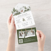 Faire-part de mariage Collage de photos QR Code Ce (Déchirure)