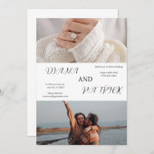 Faire-part de mariage Collage d'images (Devant / Derrière)