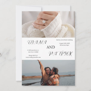 Faire-part de mariage Collage d'images