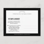 Faire-part de mariage Collage Monogramme - Noir (Dos)