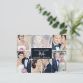 Faire-part de mariage Collage Monogramme - Noir (Debout devant)