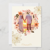 Faire-Part de Mariage Collage Photo Brun Clair Élé (Dos)