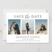 Faire-Part de Mariage Collage Photo Chic Moderne (Recto)