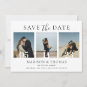 Faire-Part de Mariage Collage Photo Chic Moderne (Devant)