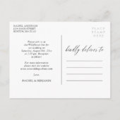 Faire-part de mariage Collage photo noir et blanc (Dos)