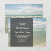 Faire-part de mariage / Collection de plage modern (Devant / Derrière)