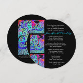 Faire-part de mariage - Colombe de la Paix Ebène - (Devant / Derrière)