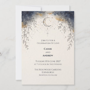 Faire-part de mariage Colombe Ruban Nœud Bleu Blus