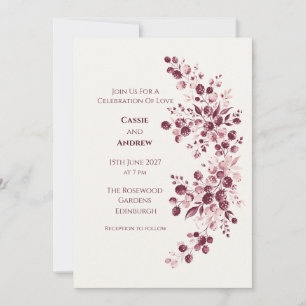 Faire-part de mariage Colombe Ruban Nœud Bleu Blus