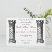 Faire-part de mariage Colonnes noires (Debout devant)
