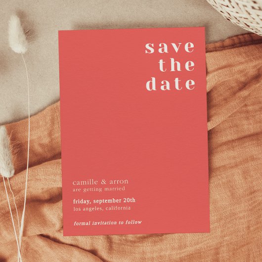 Faire-part de mariage coloré à conserver