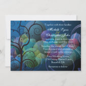 Faire-part de mariage coloré de poisson sous-marin (Dos)